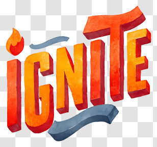 Ignite Logo - IGNITE Bold 3D Lettering Transparent PNG