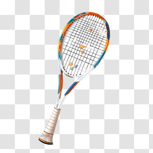 Tennis Racket - Colorful Tennis Racket Illustration Transparent PNG