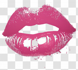 Kiss Mark - Delicate Pink Lipstick Imprint Transparent PNG