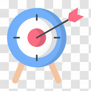 Dart Board - Dartboard With Arrow On Bullseye Transparent PNG