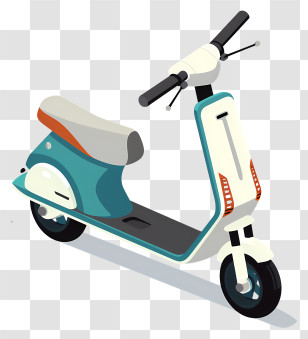 Based On The Description - Stylish Retro Moped Scooter Illustration Transparent PNG
