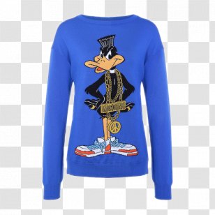 Daffy Duck Moschino Sweater Fashion Intarsia - Top - Ms. Cartoon Knit Transparent PNG