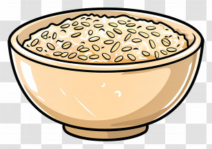 Oatmeal - Bowl Of Rice Illustration Transparent PNG