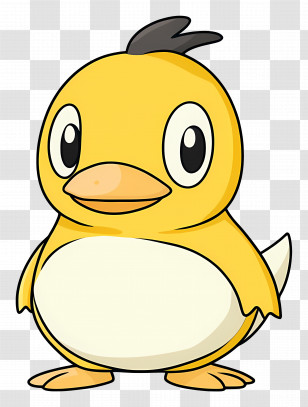 Cartoon Duck - Adorable Cartoon Yellow Bird Transparent PNG