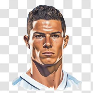 Cristiano Ronaldo - Realistic Illustration Of Unknown Person Transparent PNG