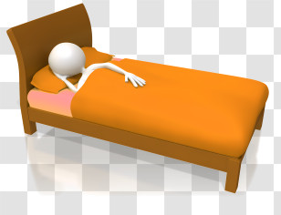 Stick Figure - Person Sleeping In Bed Illustration Transparent PNG