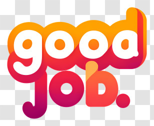 Good Job - Colorful 'Good Job' Text Sticker Transparent PNG
