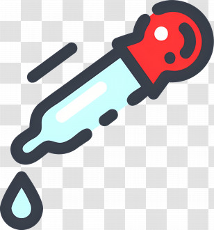 Eye Dropper Tool - Colorful Dropper With Liquid Transparent PNG