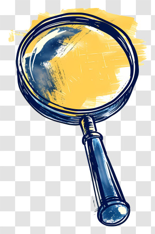 Magnifying Glass - Magnifying Glass With Yellow Background Transparent PNG
