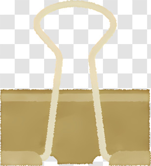 Cartoon - Brown Binder Clip Transparent PNG