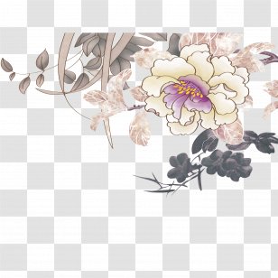 Floral Design Drawing Room Living - Flower - Peony Transparent PNG