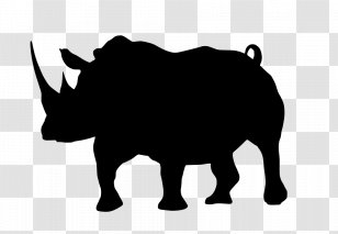 Rhinoceros Mammal - Black - Photography Livestock Transparent PNG