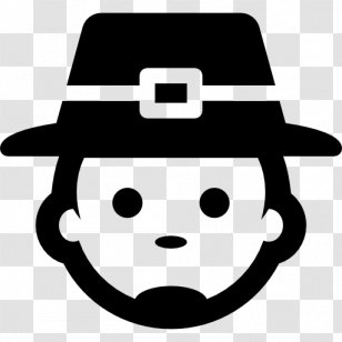 Download Clip Art - Black And White - Flat Faces Transparent PNG