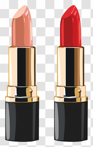 Lipsticks - Lipsticks In Red And Nude Shades Transparent PNG