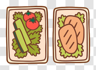 Korea Food - Assorted Food Plates With Vegetables And Meat Transparent PNG