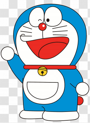 Doraemon - Blue Robotic Cat Cartoon Character Transparent PNG