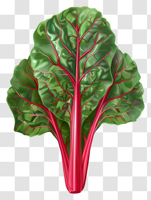 Red Chard - Fresh Green And Red Swiss Chard Leaves Transparent PNG