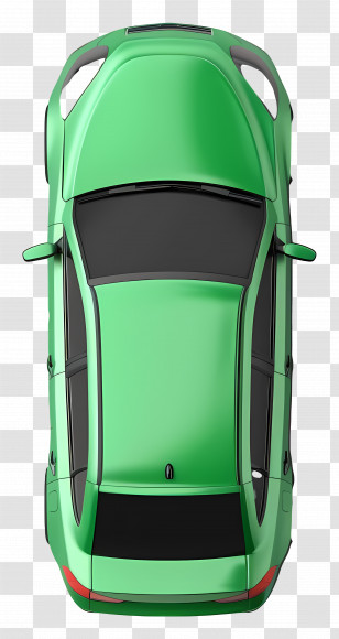 Green Car Top View - Top View Of Green Car Transparent PNG
