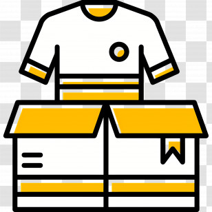 Clothes Box - T-shirt In A Delivery Box Transparent PNG
