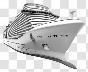 Cruise Ship Side View - Large White Cruise Ship Transparent PNG