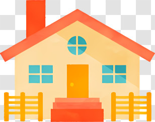 Icon - Cute Cartoon Yellow House Illustration Transparent PNG