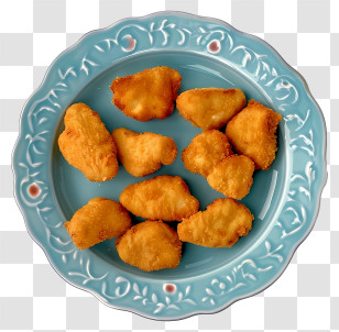 Chicken Nuggets - Plate Of Chicken Nuggets Transparent PNG