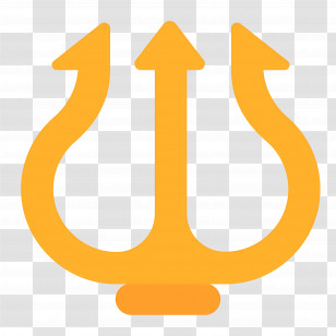 Trident Emblem Emoji - Trident Symbol Of Power Transparent PNG