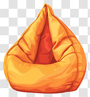 Oversized Bag Chair - Orange Bean Bag Transparent PNG