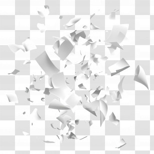 Paper Falling - White Confetti Flying In The Air Transparent PNG