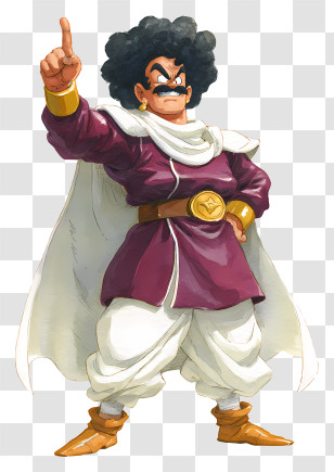 Mr Satan - Heroic Mustachioed Cape Warrior Transparent PNG