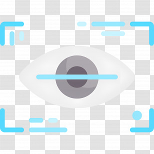 Eye Scanner - Eye With Scan Lines Icon Transparent PNG