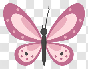 Pink Butterfly - Cute Pink Butterfly Transparent PNG
