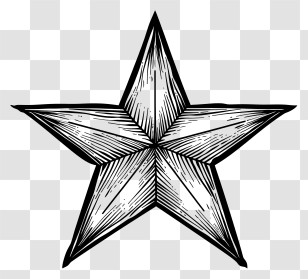 Star Shape - Hand-Drawn Sketched Star Design Transparent PNG