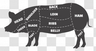 Domestic Pig Cattle Ham Cut Of Pork - Brand Transparent PNG