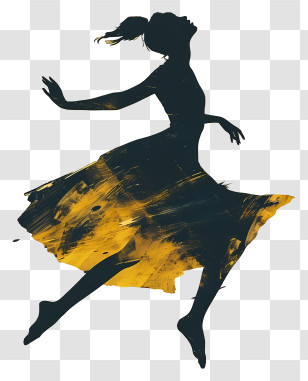 Dancer Silhouette - Artistic Dancing Silhouette Transparent PNG