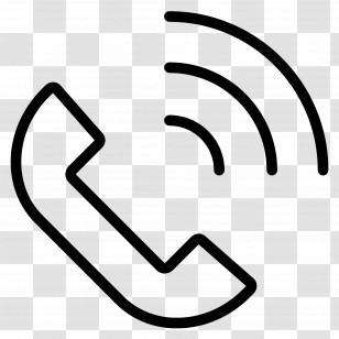 Telephone Call - Minimalist Phone Call Icon Design Transparent PNG