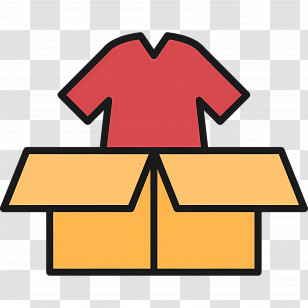Clothes Box - Shirt In A Box Cartoon Transparent PNG