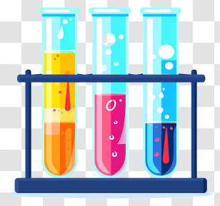 Test Tubes - Colorful Test Tubes In Laboratory Setup Transparent PNG