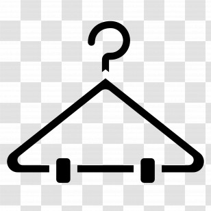 Clothes Hanger - Clothes Hanger Icon With Question Mark Design Transparent PNG