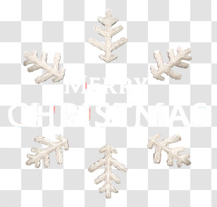 Merry Christmas Word - Merry Christmas Snowflakes Decoration Transparent PNG