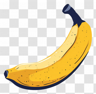 Banana - Bright Yellow Banana Illustration Transparent PNG
