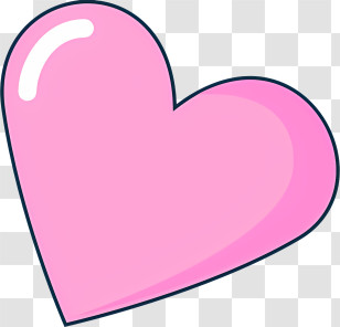 Decoration - Pink Cartoon Heart Illustration Transparent PNG