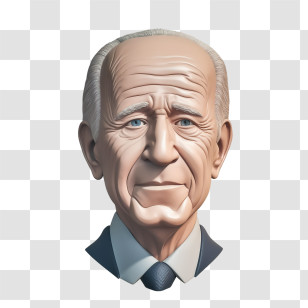 Biden - Elderly Man Rendered In 3D Art Style Transparent PNG