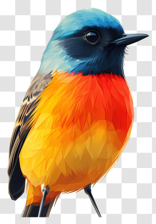Bird - Colorful Bird With Vibrant Feathers Illustration Transparent PNG