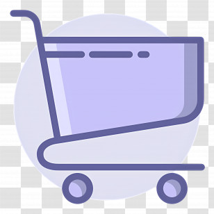 Shopping Cart - Minimalist Purple Shopping Cart Icon Transparent PNG