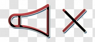 Speaker Cartoon - Mute Icon - Red Meter Transparent PNG