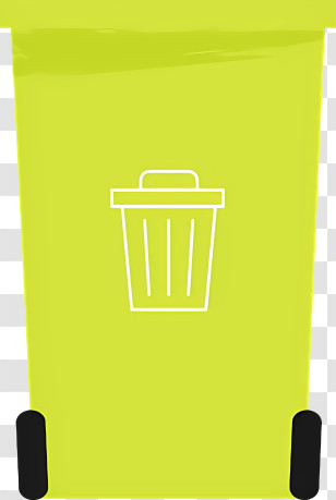 Trash Can - Green Trash Bin For Waste Disposal Transparent PNG
