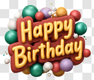 Birthday Text - Happy Birthday Celebration Transparent PNG