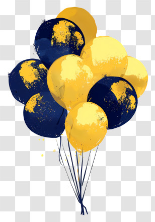 Balloon - Yellow And Blue Balloons Illustration Transparent PNG