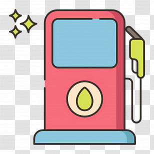 Gas Station - Colorful Gas Pump Icon Transparent PNG